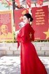 Áo dài đỏ